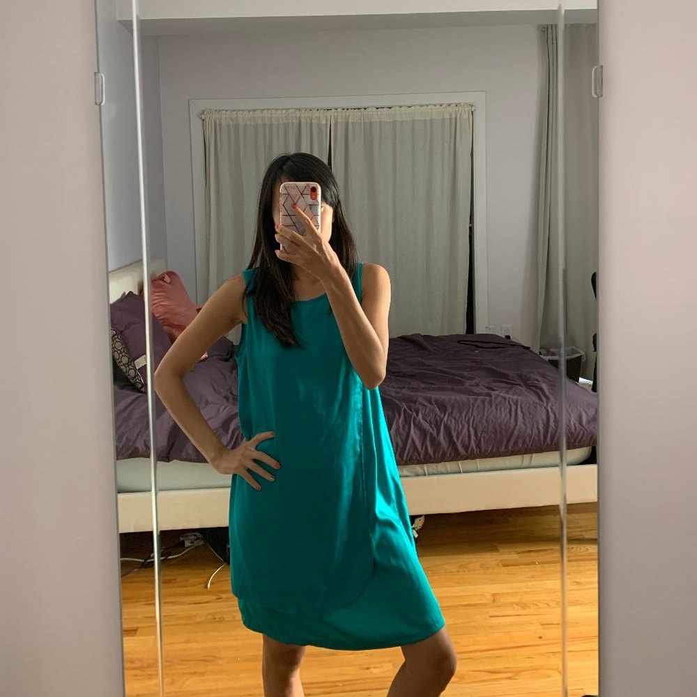 Mango green dress